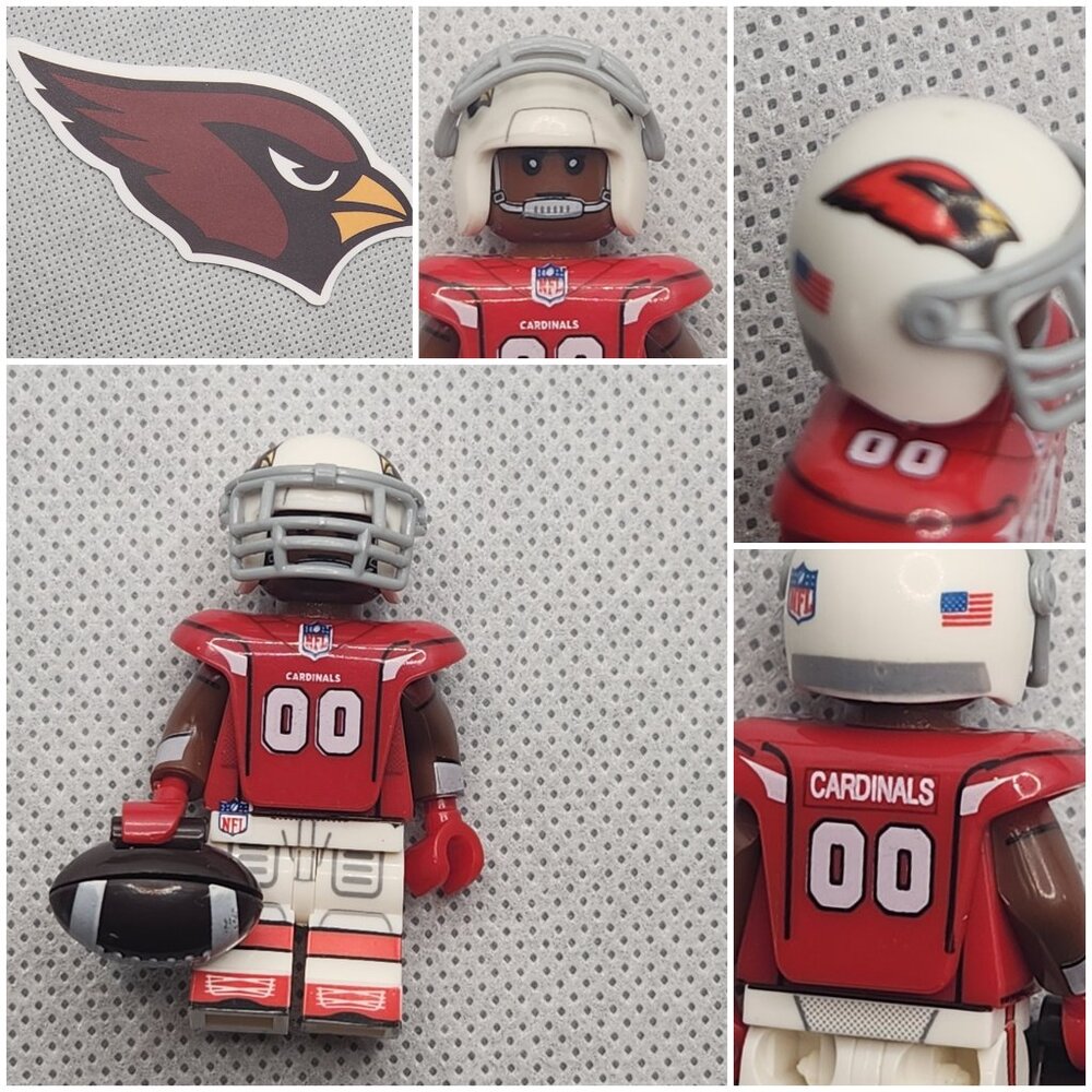 ARIZONA CARDINALS Lego Compatible Minifigure NFL Football Cardinals Minifigure